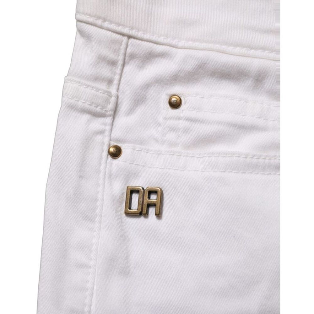 Daniele Alessandrini White Cotton Stretch Skinny Denim Women's Jeans